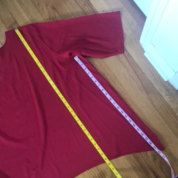 VTG Maggie Barnes Red & Black, Floral & Sequin Decor Blouse Tunic 22/24 WP - Picture 13 of 15